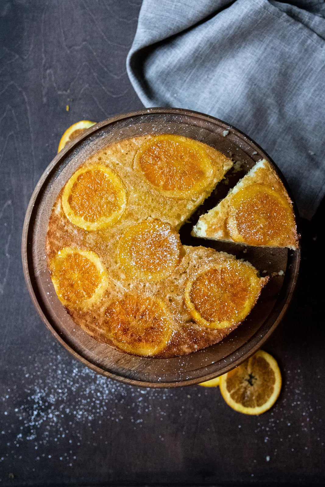 Ricotta & Olive Oil Cake with Candied Oranges