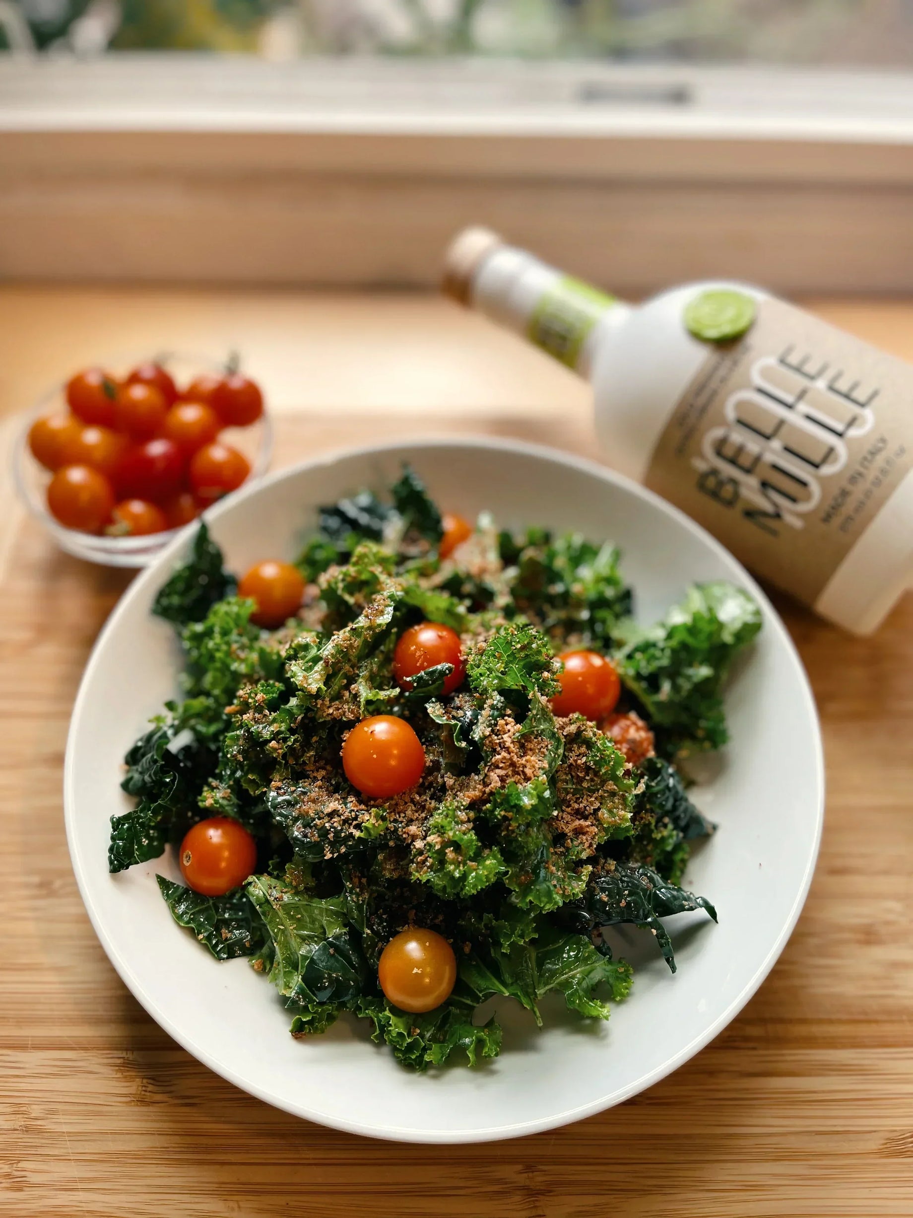 Bellemille Anchovy Dressing with a Kale Salad