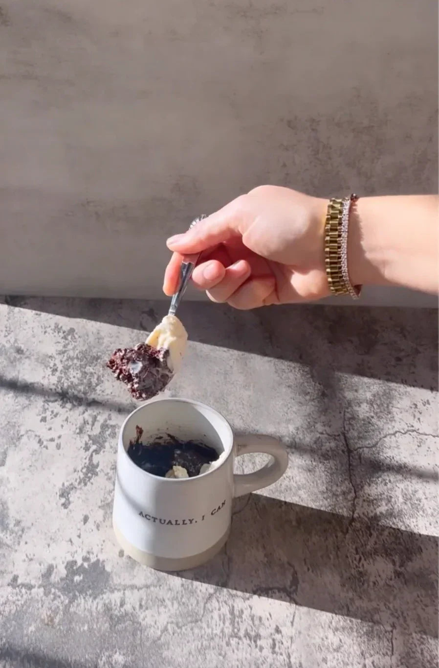 Olive Oil Chocolate Mug Cake